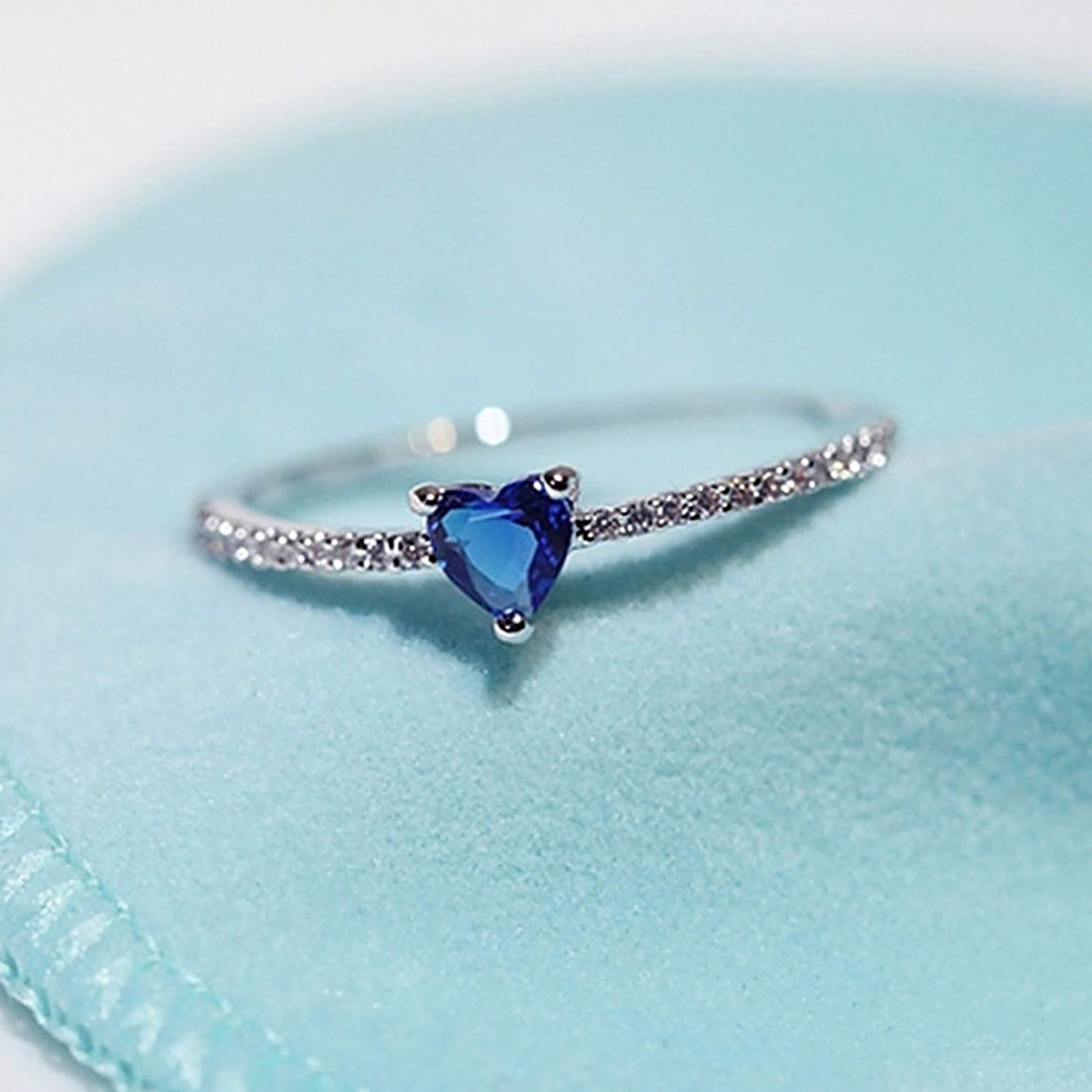 Rings for Women Full Diamond Love Imitation Zircon Ring for Womens and Jewelry Gifts Valentine's Day Gifts Clearance